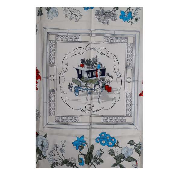 HERMES Hermes Quai Eux Fleurs Foulard - Picture 3 of 5